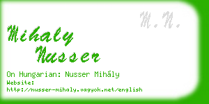 mihaly nusser business card
