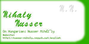 mihaly nusser business card